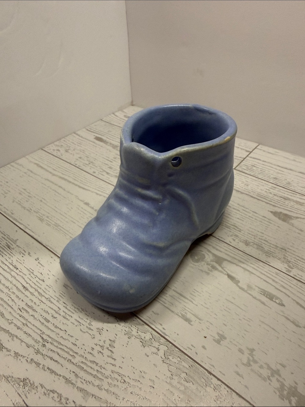Kids Ceramic Boot Planter - Light Blue